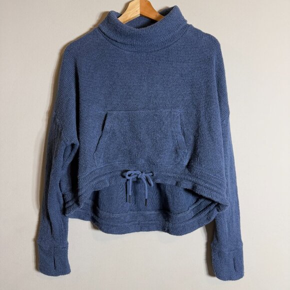 Sweaty Betty Bouclé Funnel Neck Sweatshirt Pullover Women's Medium 8-10 Blue - Picture 5 of 15